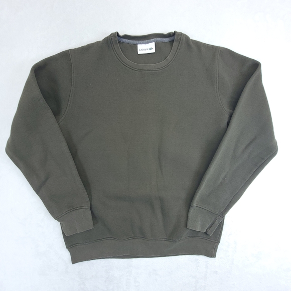Lacoste Other - Lacoste Mens Green Medium Cotton Blend Crewneck Sweater *Missing Size Tag*